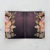 Invitation Rustique rose floral vert Mariage Eucalyptus (Intérieur)