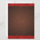 Invitation Rustique rouge et Mariage campagnard Brown (Dos)