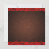 Invitation Rustique rouge et Mariage campagnard Brown (Dos)