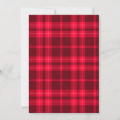 Invitation Rustique Rouge Plaid Verdure Ferme Noël (Dos)