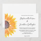 Invitation Rustique Rustique à l'aquarelle de tour (Devant / Derrière)