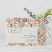 Invitation Rustique Sage Botanique Boho Couples Douche (Debout devant)