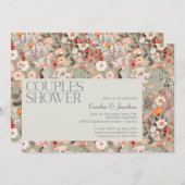 Invitation Rustique Sage Botanique Boho Couples Douche (Devant / Derrière)