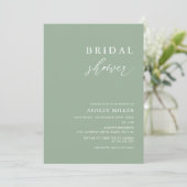 Invitation Rustique Sage Green Douche nuptiale (Debout devant)