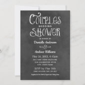 Invitation Rustique Script Chalkboard Mariage Couples Douche (Devant)