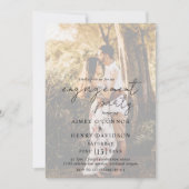 Invitation Rustique Script Photo Modern Engagement Party (Devant)