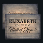 Invitation Rustique serez-vous ma servante d'honneur | Brides<br><div class="desc">Carte de proposition de femme de ménage rustique "Je ne peux pas dire "Je le fais" sans vous."</div>