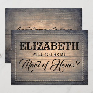 Invitation Rustique serez-vous ma servante d'honneur   Brides