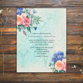 Invitation Rustique Shabby Chic Faded Rose Mariage vert