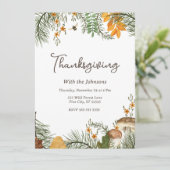 Invitation Rustique Simple Fall Forest Thanksgiving (Debout devant)