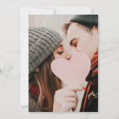 Invitation Rustique Simple Script Fiançailles Photo Invitatio (Dos)