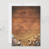 Invitation Rustique Starfish Beach Lumières Mariage tropical (Dos)