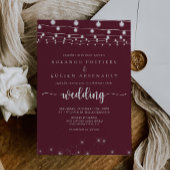 Invitation Rustique String éclaire le Mariage Bourgogne