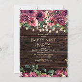 Invitation Rustique String Lumière Violet Floral Vide Nest Pa (Devant)