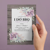 Invitation Rustique Succulent Je fais BBQ Engagement Party