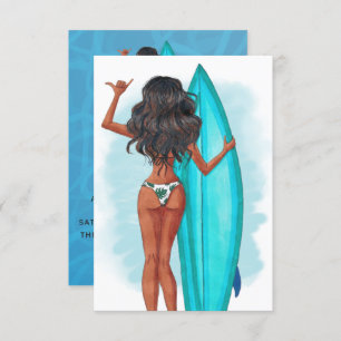 Invitation Rustique Surf d'été Plage vacances Anniversaire I