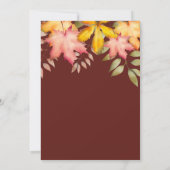 Invitation Rustique Terracotta Automne Feuilles Mariage (Dos)