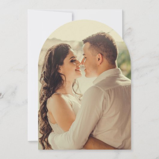 Invitation Rustique Terracotta espagnol Photo Arch Mariage (Dos)