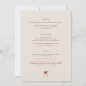 Invitation Rustique Terracotta Floral Boho Mariage d'automne (Dos)