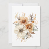 Invitation Rustique Terracotta Floral Cream Bachelorette Part (Dos)