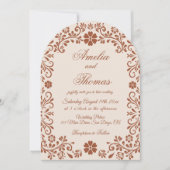 Invitation Rustique Terracotta Floral Mariage mexicain (Devant)