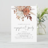 Invitation Rustique Terracotta Florales Script (Debout devant)