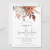 Invitation Rustique Terracotta Florals Sweet 16 Party (Devant)