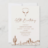 Invitation Rustique Terracotta Occident 40e anniversaire (Devant)