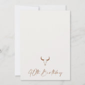 Invitation Rustique Terracotta Occident 40e anniversaire (Dos)