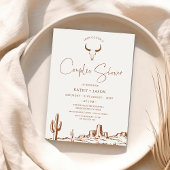 Invitation Rustique Terracotta Western Couple douche nuptiale