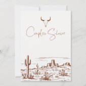 Invitation Rustique Terracotta Western ou Rodeo Couples douch (Dos)