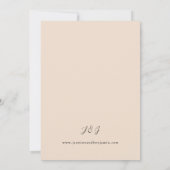 Invitation Rustique Terre & Champagne Florales Mariage - Beig (Dos)