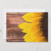 Invitation Rustique Tournesol Bridal Douche (Dos)