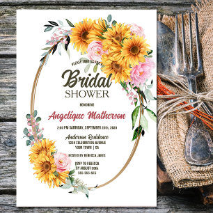 Invitation Rustique Tournesol Bridal Douche