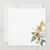 Invitation Rustique Tournesol Bridal Douche (Dos)