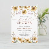 Invitation Rustique Tournesol Bridal Douche (Debout devant)