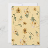 Invitation Rustique Tournesol Bridal Douche (Dos)