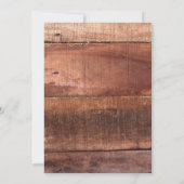 Invitation Rustique Tournesol Bridal Douche (Dos)