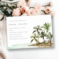 Rustique Tropical Palm Trees Beach Couples Douche
