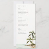 Invitation Rustique Tropical Palm Trees Beach Sand Mariage Me (Devant)