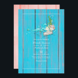 Invitation Rustique Turquoise et Coral Beach QR Code Mariage<br><div class="desc">Invitation de mariage rustique turquoise et corail plage personnalisable à vos spécificités. Le code QR au verso dirige vers votre site mariage où les gens peuvent en savoir plus et rsvp.</div>