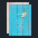 Invitation Rustique Turquoise et Coral Beach QR Code Mariage<br><div class="desc">Invitation de mariage rustique turquoise et corail plage personnalisable à vos spécificités. Le code QR au verso dirige vers votre site mariage où les gens peuvent en savoir plus et rsvp.</div>