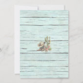 Invitation Rustique Turquoise Pays Western Boots Casquette (Dos)