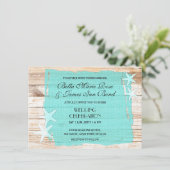 Invitation Rustique Turquoise Starfish Seashell Mariage Invit (Debout devant)