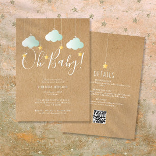 Invitation Rustique Twinkle Star Oh Baby tout en un Baby show