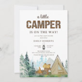 Invitation Rustique Un Petit Baby shower De Camper (Devant)