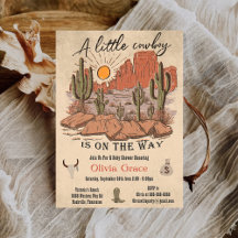 Rustique Un Petit Cowboy Baby shower De Vache Occi