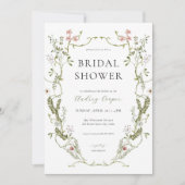 Invitation Rustique Verdure & Floral Douche nuptia (Devant)