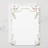 Invitation Rustique Verdure & Floral Douche nuptia (Dos)