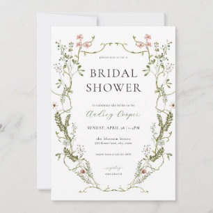 Invitation Rustique Verdure & Floral Douche nuptia